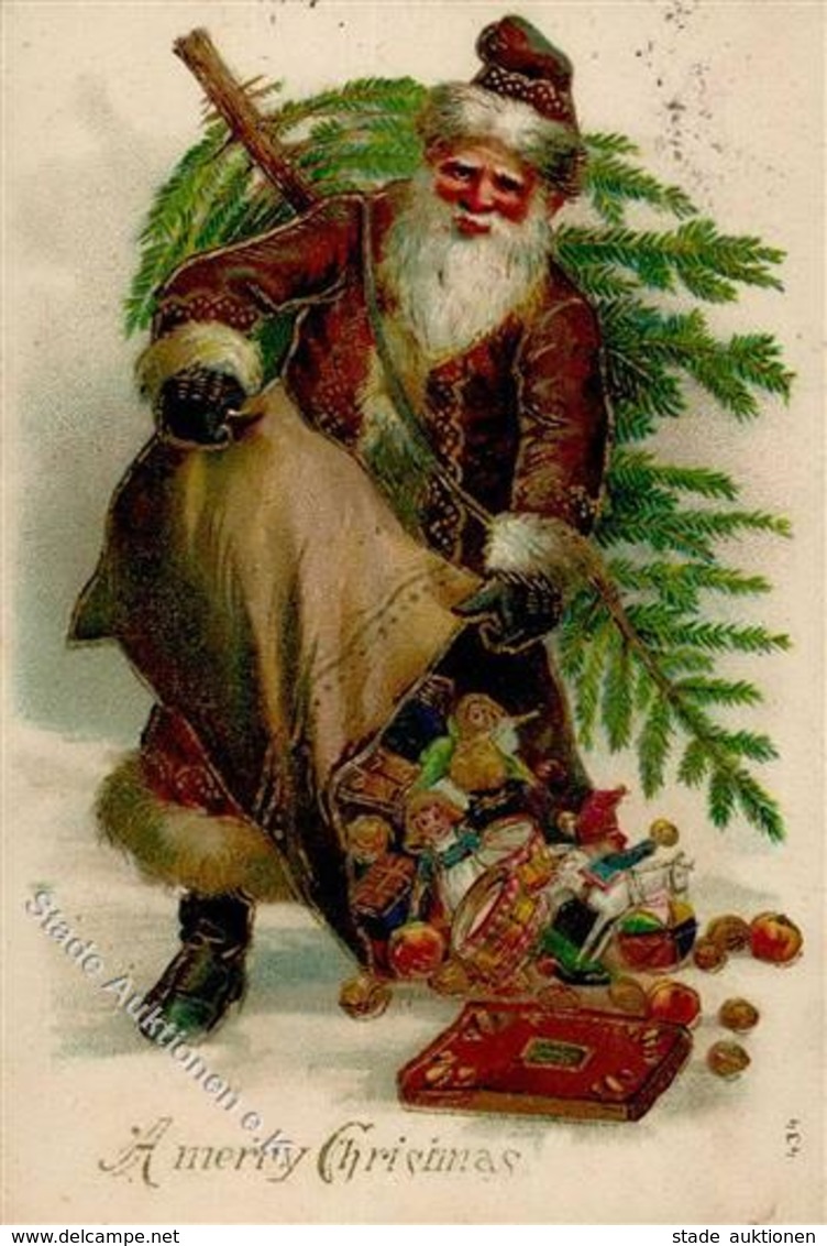WEIHNACHTSMANN - Prägelitho Mit Spielzeug (434) I-II Jouet - Santa Claus