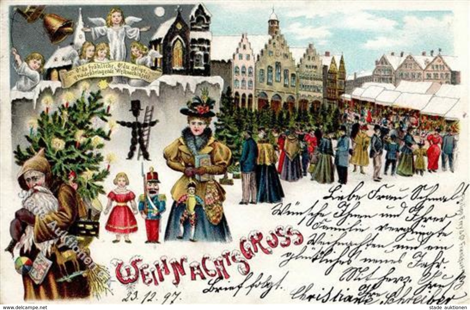 WEIHNACHTSMANN - Weihnachts-Winterlitho 24.12.97 I - Santa Claus