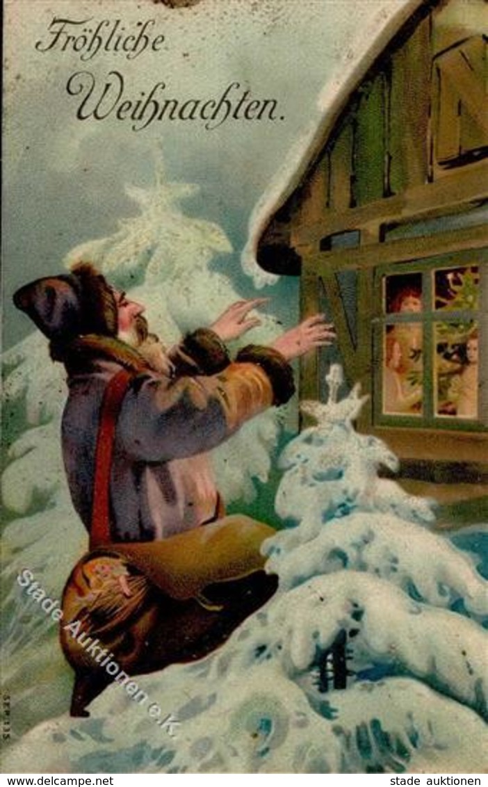 Weihnachtsmann Kinder  Prägedruck 1910 II (fleckig) Pere Noel - Santa Claus
