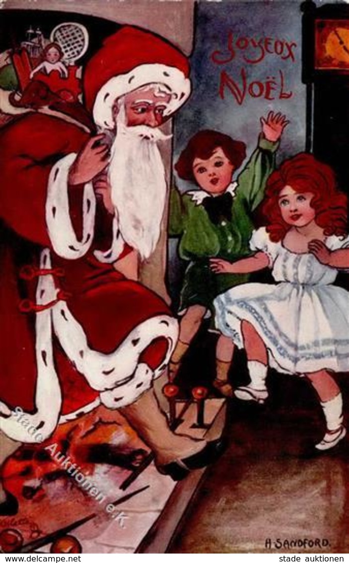 Weihnachtsmann Kinder Spielzeug Sign. Sandford, A. I-II Pere Noel Jouet - Santa Claus