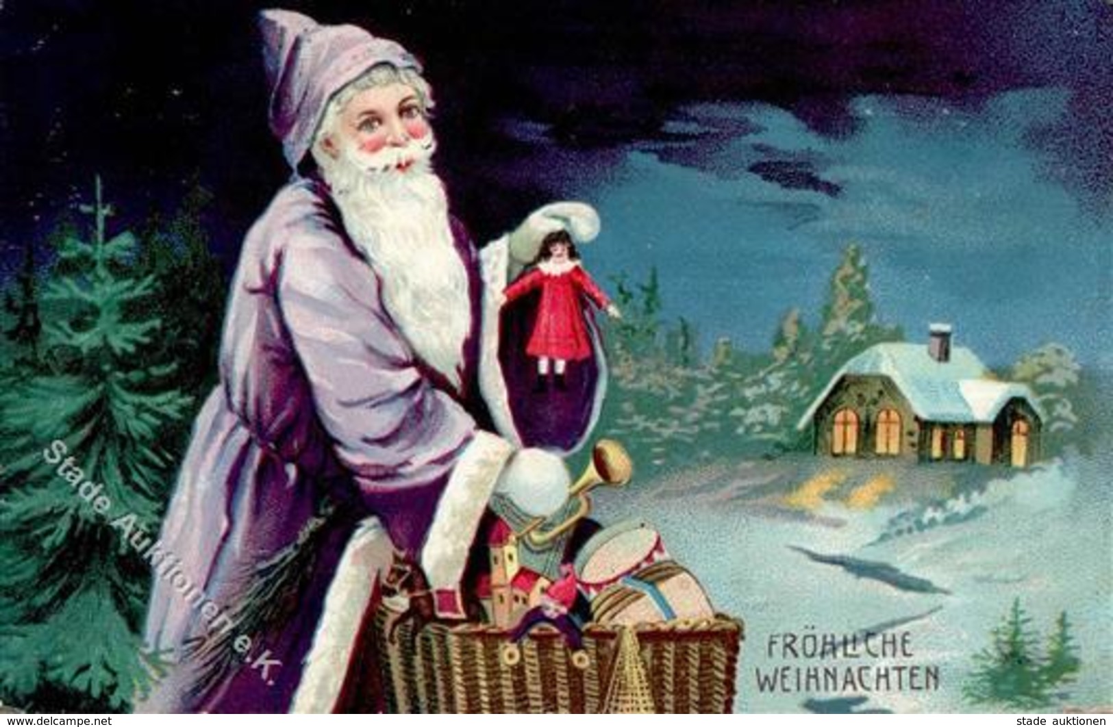 Weihnachtsmann Puppe Spielzeug  Prägedruck 1912 I-II Pere Noel Jouet - Santa Claus