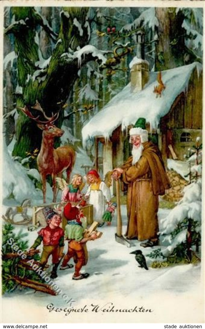 Weihnachtsmann Zwerge Engel Puppe  I-II Pere Noel Lutin Ange - Santa Claus