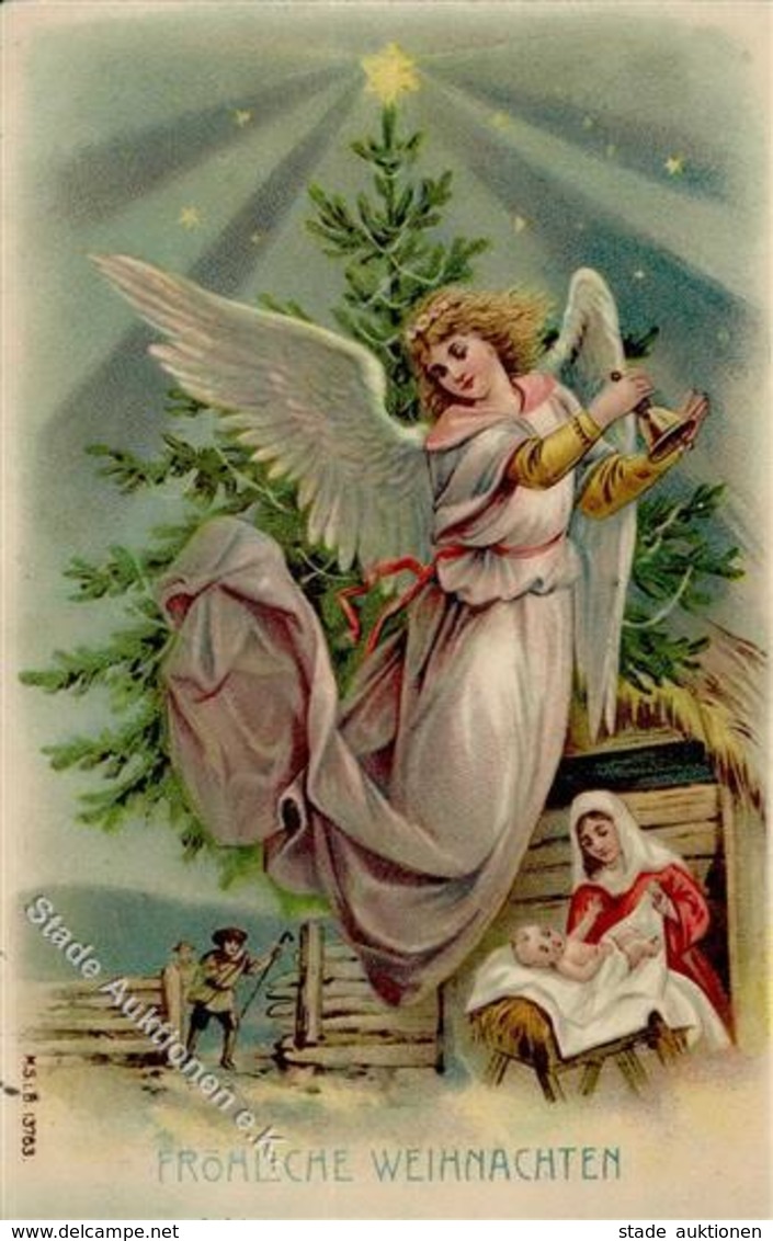 Engel Weihnachten  Prägedruck 1907 I-II Noel Ange - Sonstige & Ohne Zuordnung