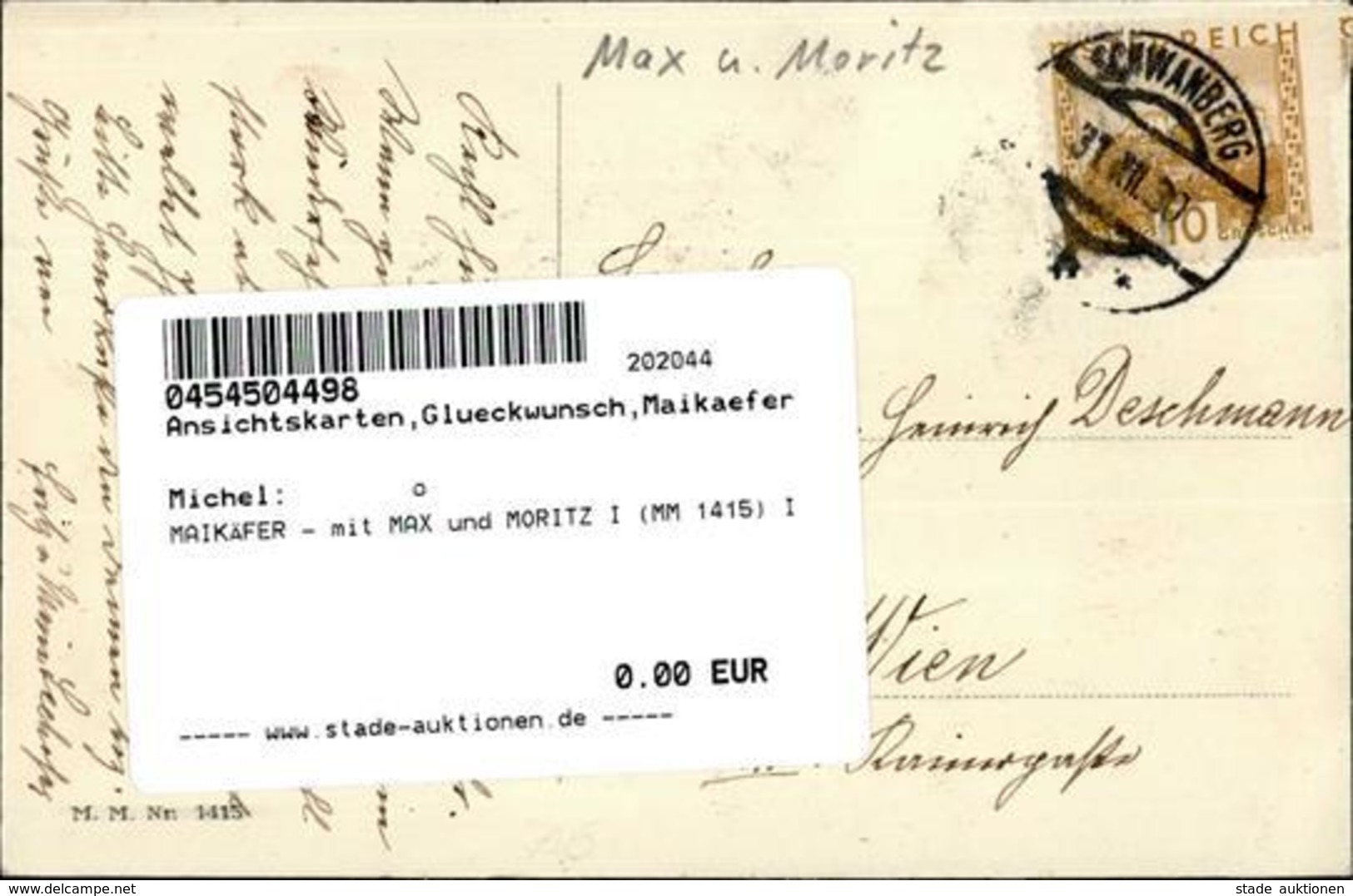 MAIKÄFER - Mit MAX Und MORITZ I (MM 1415) I - Insectos