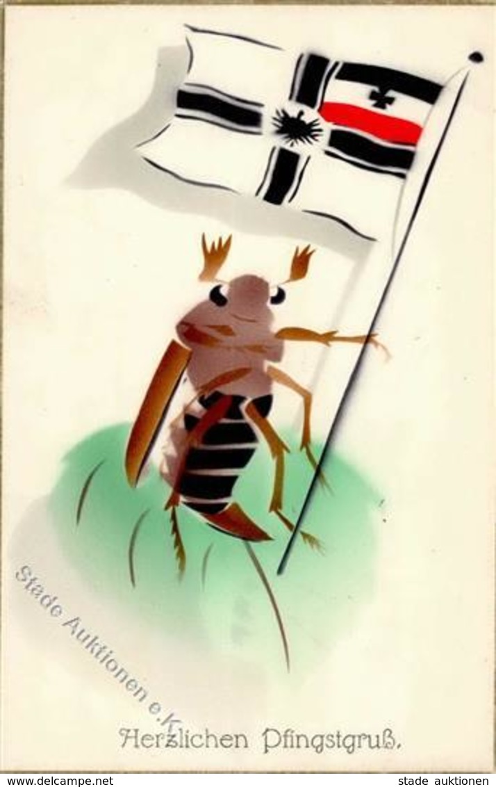 Maikäfer Personifiziert Pfingsten  I-II Hanneton - Insects