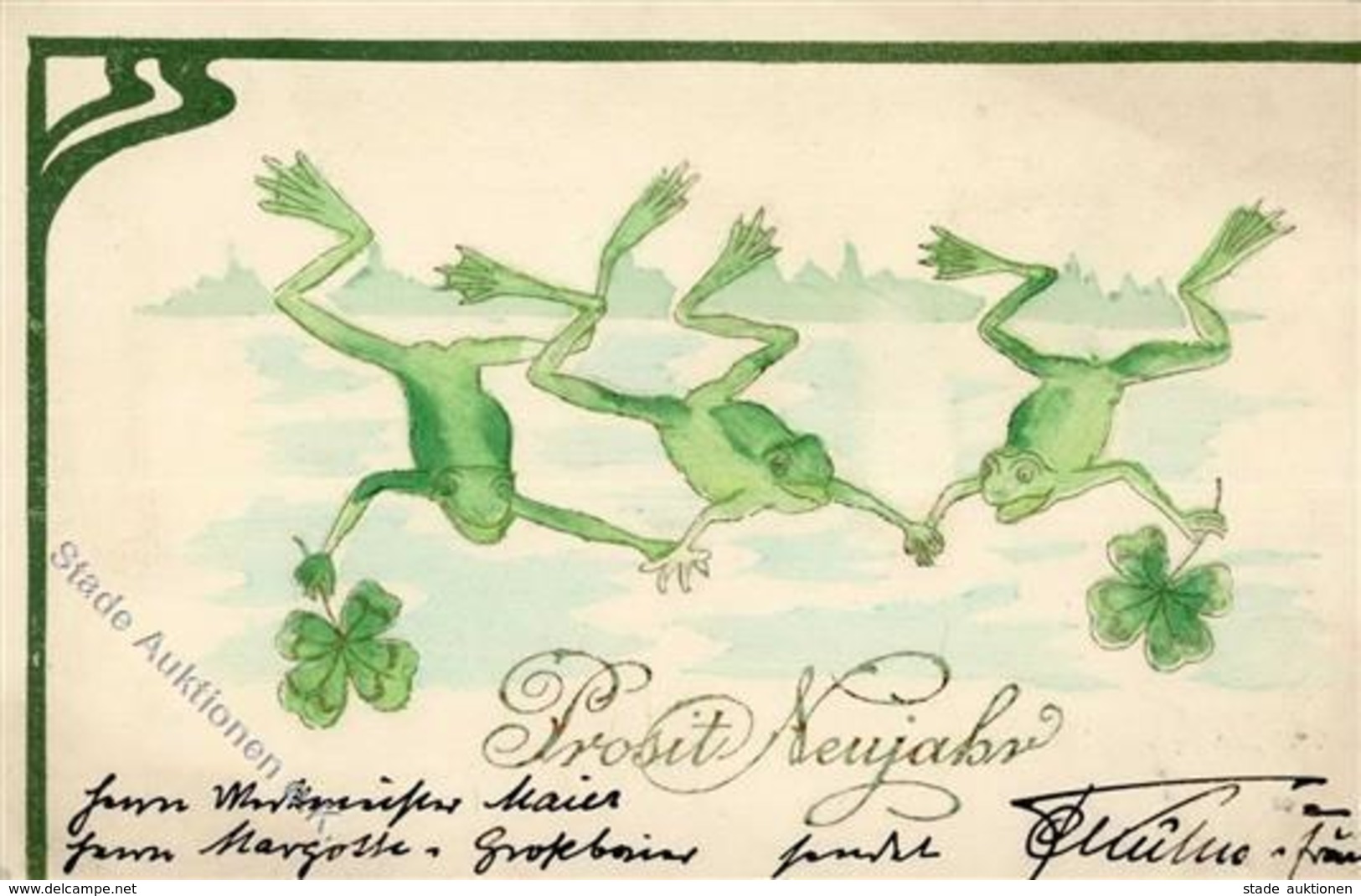 Frosch Neujahr  Prägedruck 1904 I-II Bonne Annee Grenouille - Altri & Non Classificati