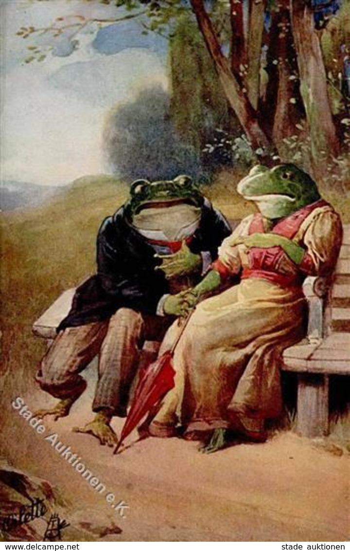 Frosch Personifiziert Künstlerkarte 1912 I-II Grenouille - Altri & Non Classificati