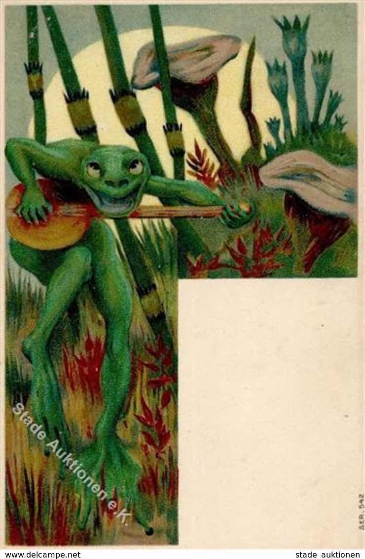 Frosch Personifiziert Künstlerkarte I-II Grenouille - Sonstige & Ohne Zuordnung