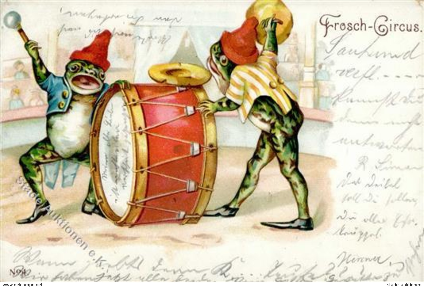 Frosch Personifiziert Zirkus  Lithographie 1900 I-II Grenouille - Other & Unclassified