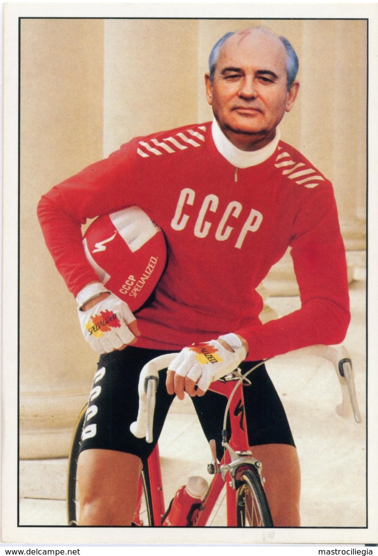 CYCLING CYCLISME CICLISMO  Promocard  Specialized Bicycle Components  Photomontage Gorbaciov CCCP Team - Pubblicitari