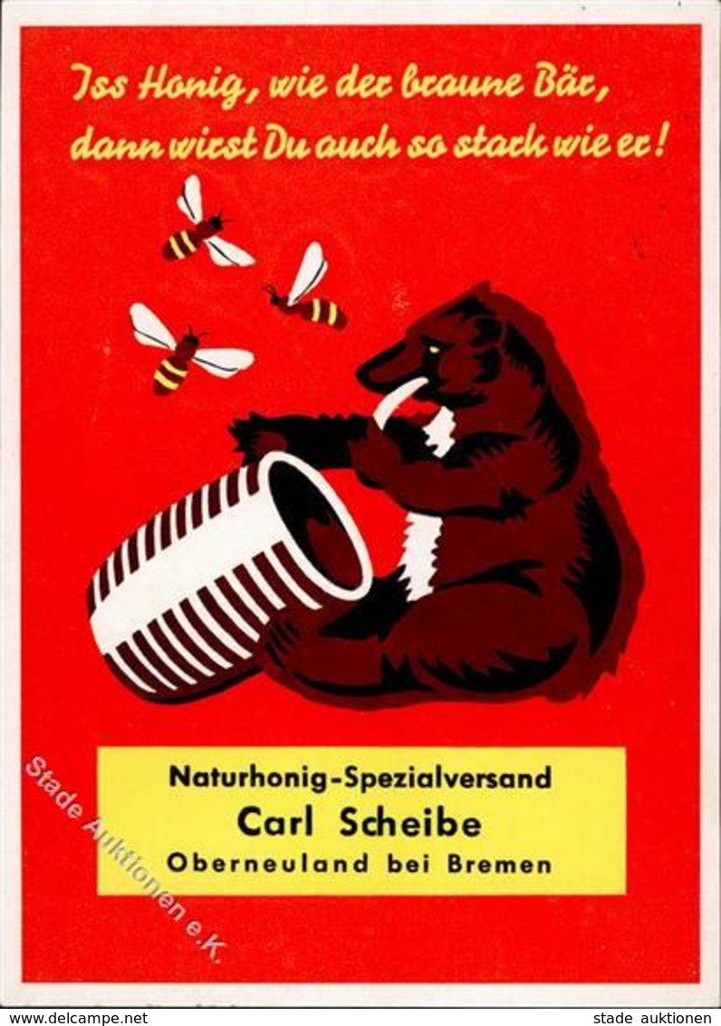 Biene Oberneuland (2800) Bär Naturhonig Carl Scheibe  I-II - Other & Unclassified