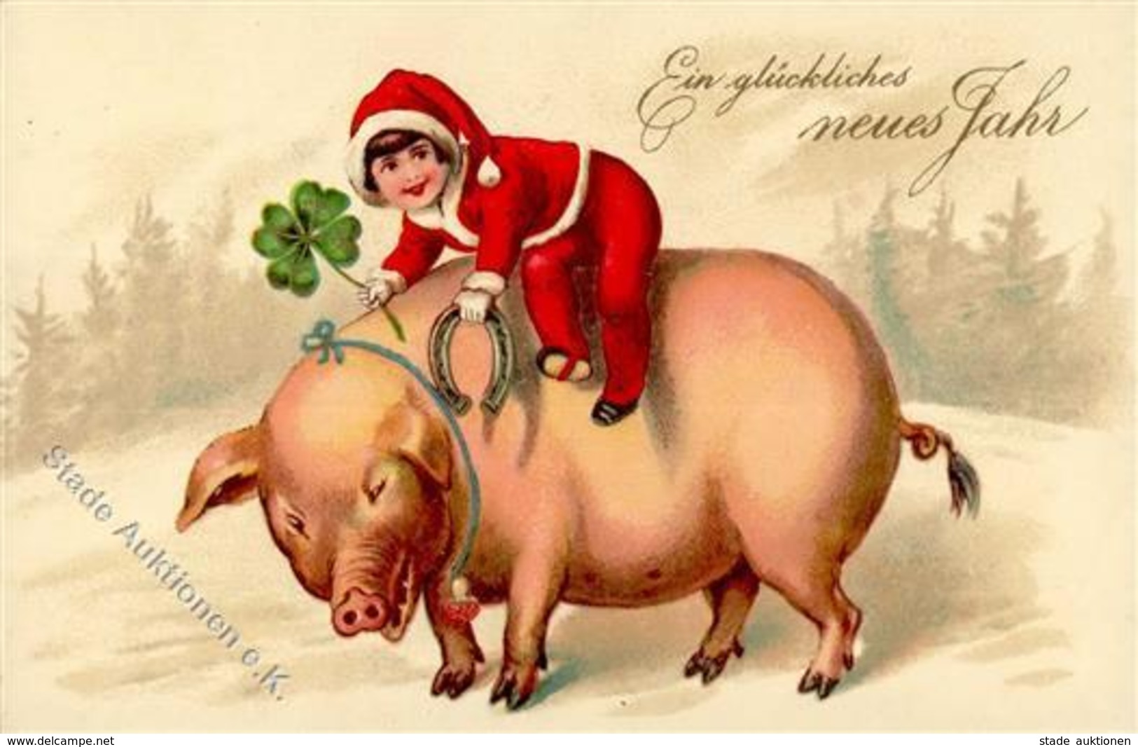 Schwein Kind Neujahr  I-II Cochon Bonne Annee - Other & Unclassified