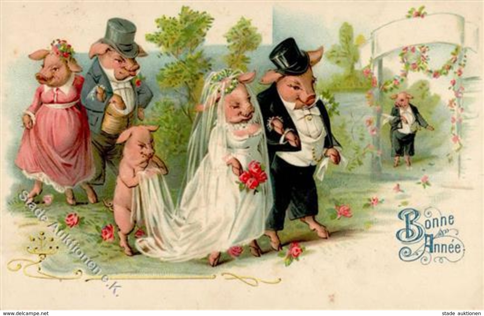 Schwein Personifiziert Hochzeit  1911 I-II Cochon - Sonstige & Ohne Zuordnung
