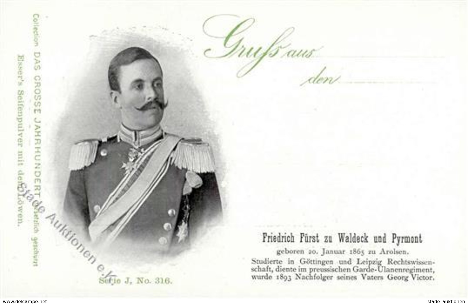 Adel Waldeck Und Pyrmont Fürst Friedrich I-II - Royal Families