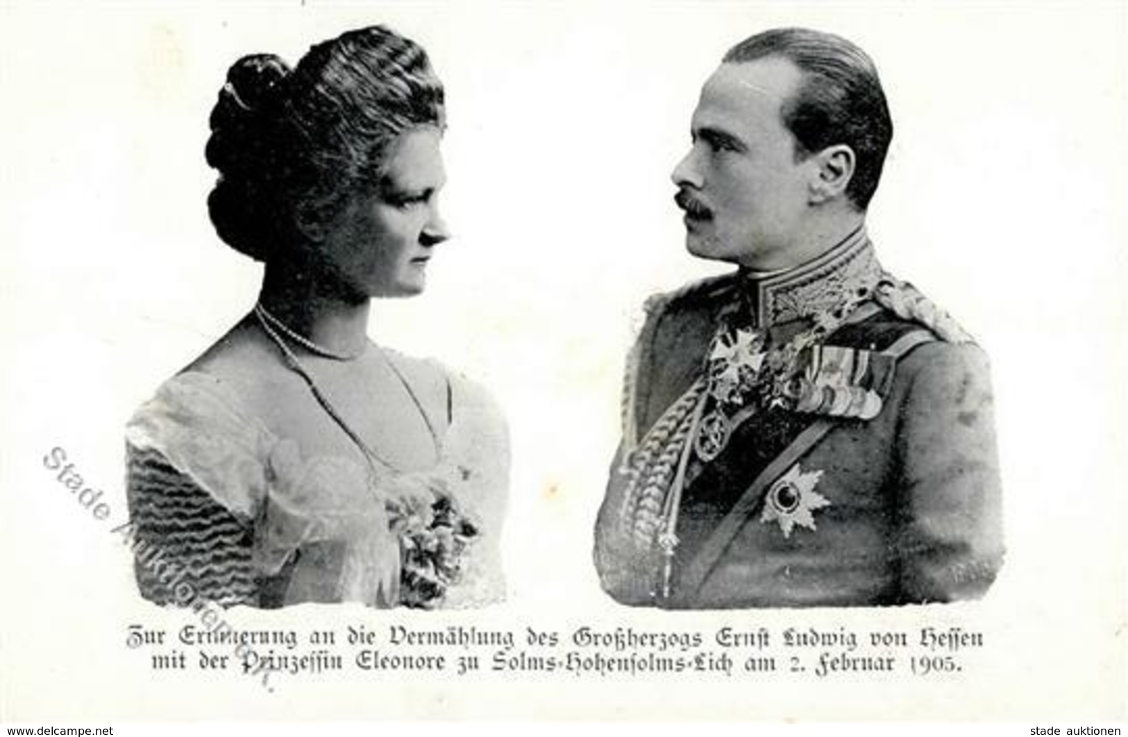 Adel Hessen Großherzog Ernst Ludwig U. Prinzessin Eleonore I-II - Königshäuser