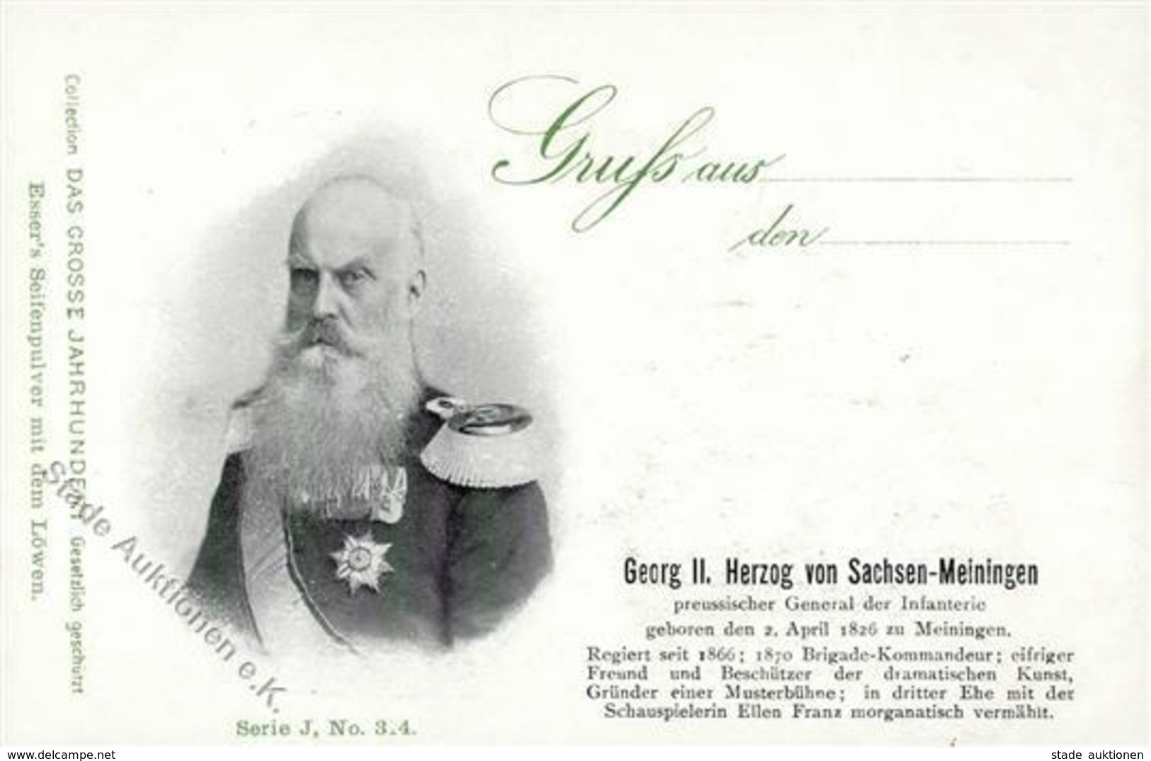 Adel Sachsen Meiningen Herzog Georg II. I-II - Royal Families