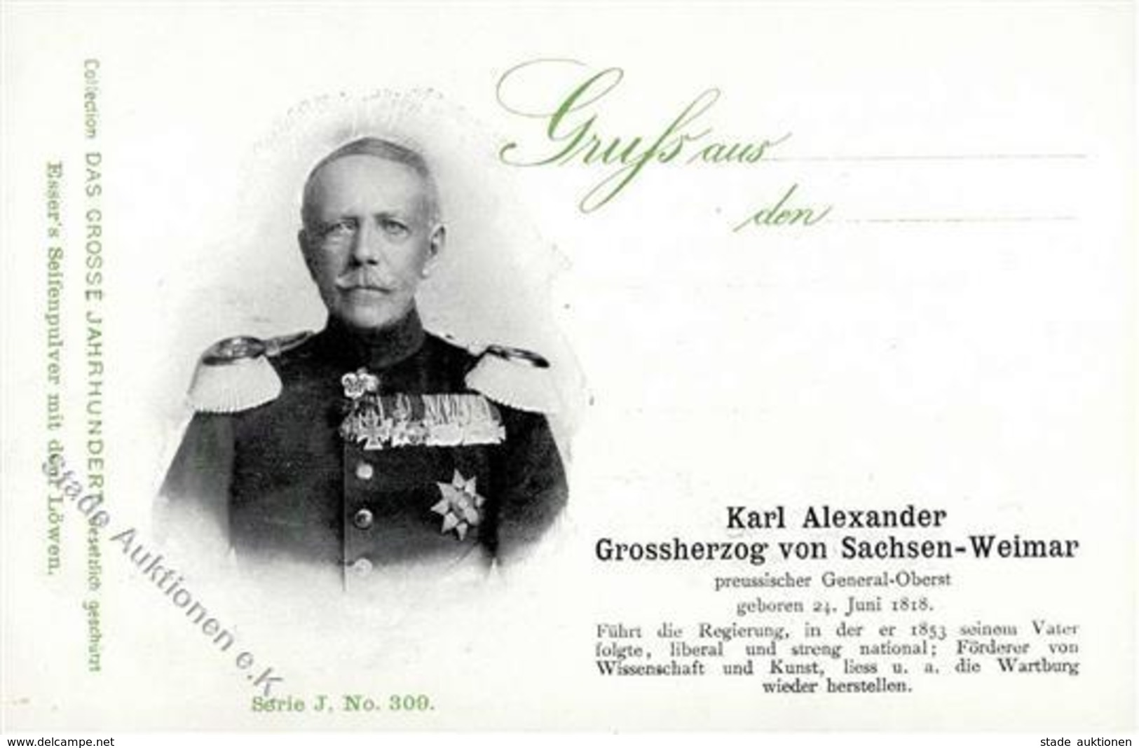 Adel Sachsen Weimar Grossherzog Karl Alexander I-II - Familles Royales