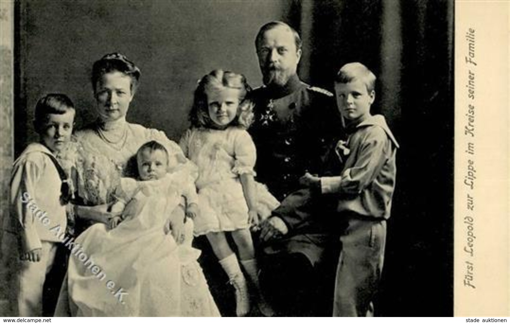 Adel Schaumburg-Lippe Fürst Leopold Zur Lippe Mit Familie I-II - Royal Families