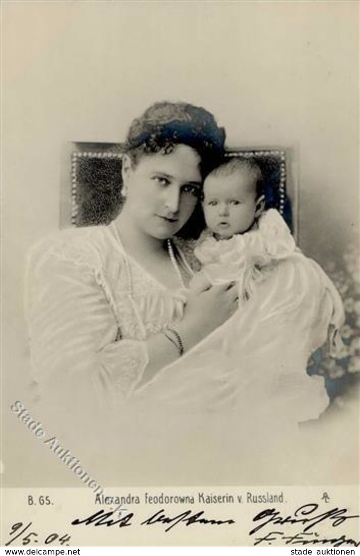 Adel Russland Zarin Alexandra Fjodorowna Mit Kind I-II - Royal Families