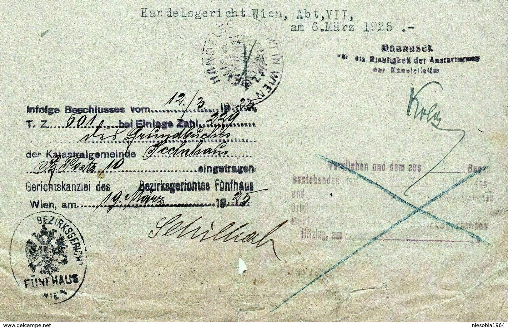 3 x Austrian duty stamp Oesterreichische Gebührenmarke Hietzing Vienna 1925