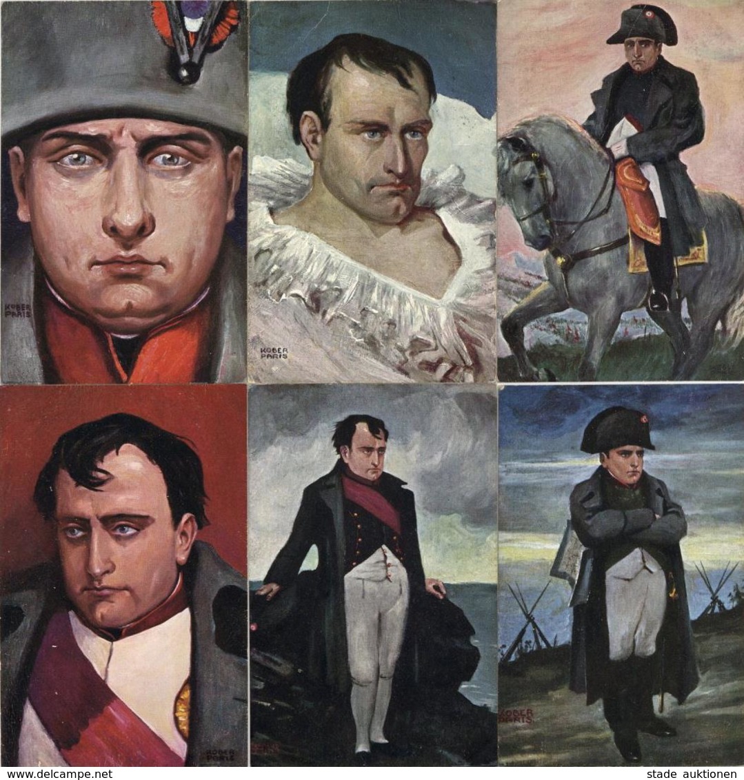 Napoleon Lot Mit 6 Künstler-Karten Sign. Kober I-II - Ereignisse