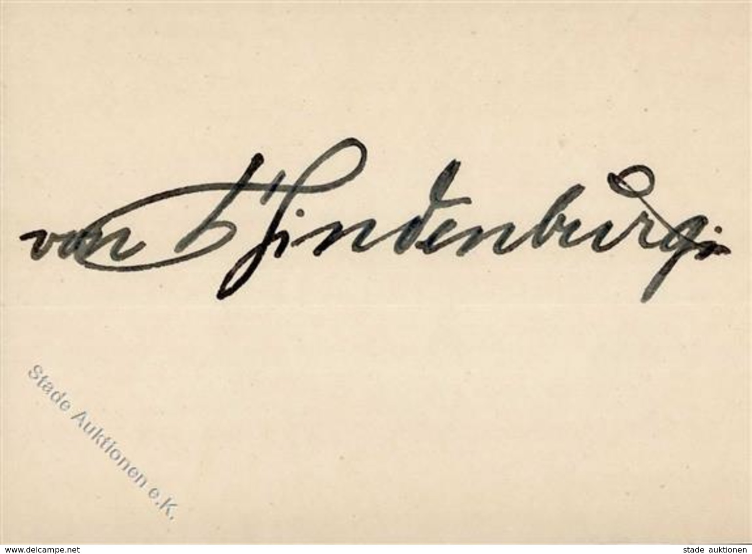 Hindenburg Autogramm I-II - Ereignisse