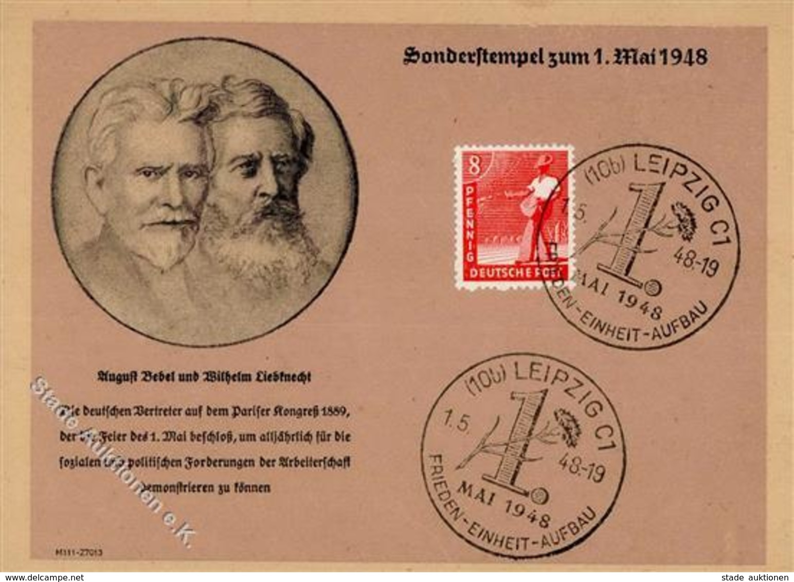 Arbeiterbewegung Leipzig (O7000) Sonderstempel Zum 1. Mai  I-II - Evènements