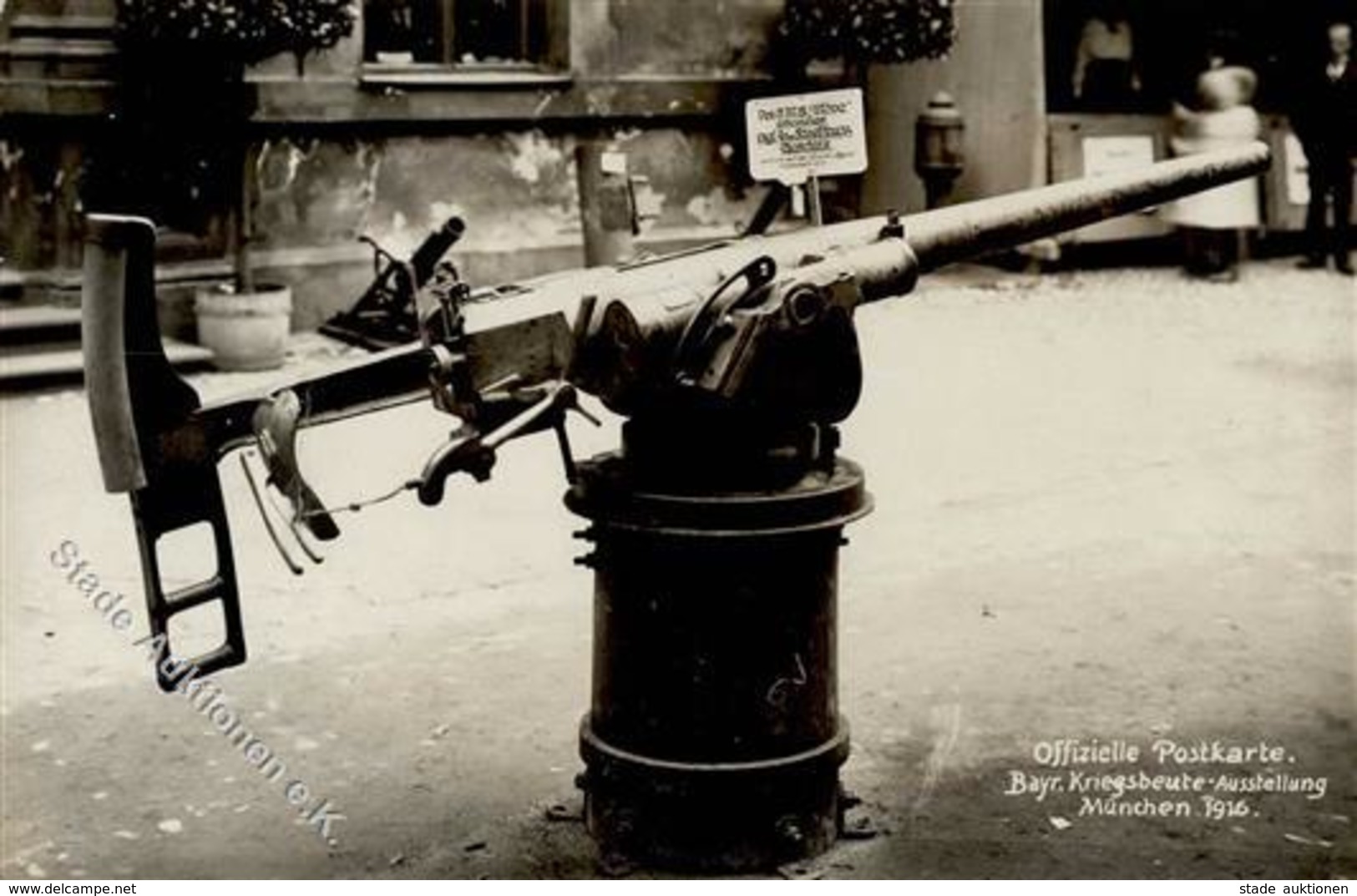 Propaganda WK I Engl. 4,7 Cm Schnellfeuer Geschütz Kriegsbeute Ausstellung Foto AK 1916 I-II Expo - Geschichte