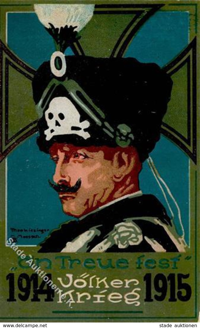 Propaganda WK I Kaiser Wilhelm II. In Treue Fest Sign. Wiesinger, Theo Künstlerkarte 1915 I-II - Histoire