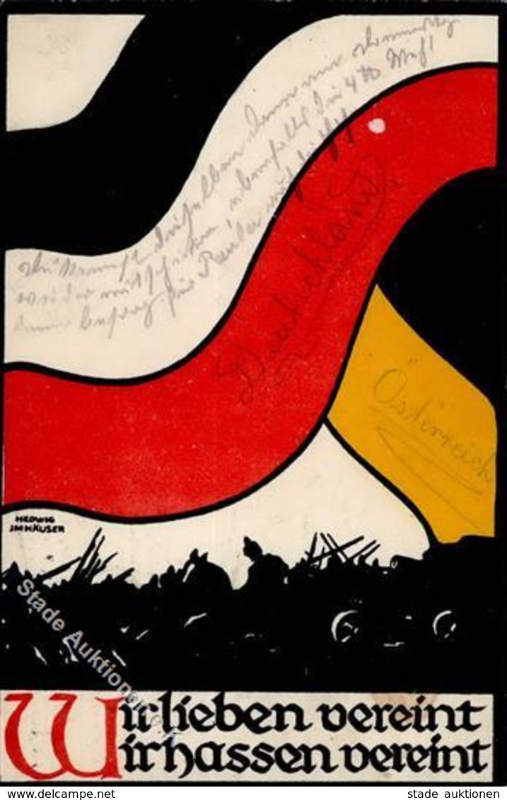 Propaganda WK I Sign. Immhäuser, Hedwig Rotes Kreuz  Künstlerkarte 1916 I-II - Histoire