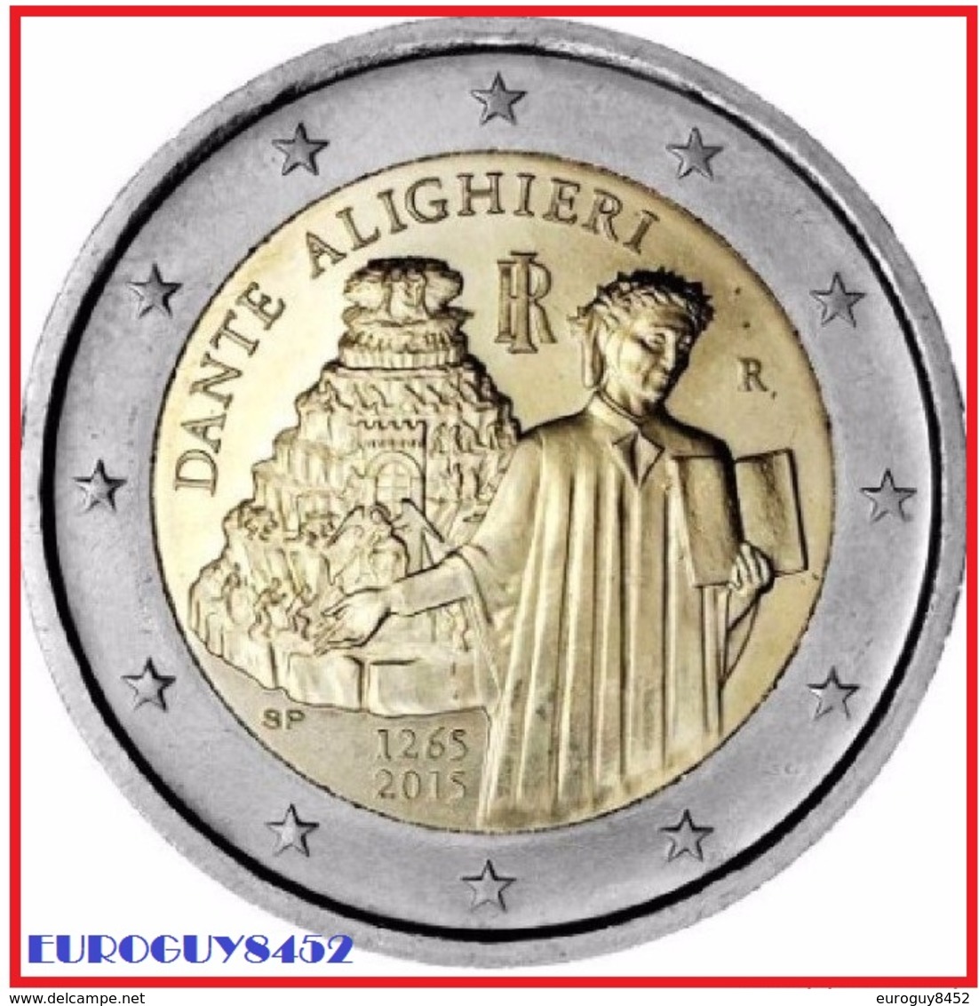 ITALIE - 2 € COM. 2015 UNC - DANTE ALIGHIERI - Italie