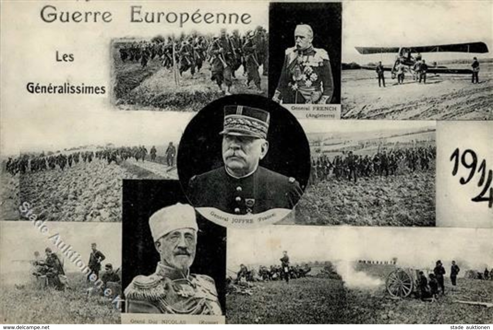 WK I Generale French, Jofre U. Grand Duc Nicolas 1915 I-II - Weltkrieg 1914-18