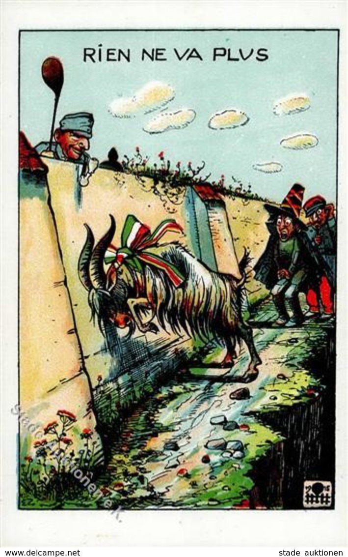 WK I Karikatur Rien Ne Va Plus Künstlerkarte I-II - War 1914-18