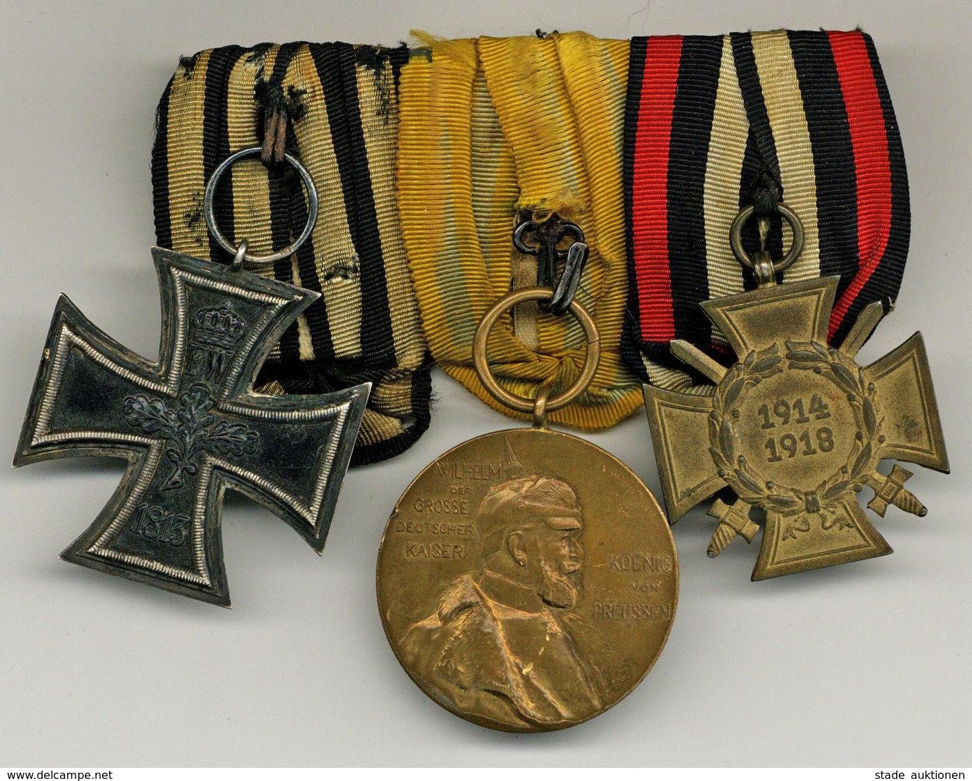 WK I Orden Ordensspange Mit Ehrenkreuz Für Frontkämpfer, Eisernes Kreuz II. Kl. U. Kaiser Wilhelm I. Gedenkmedaille Zum  - War 1914-18