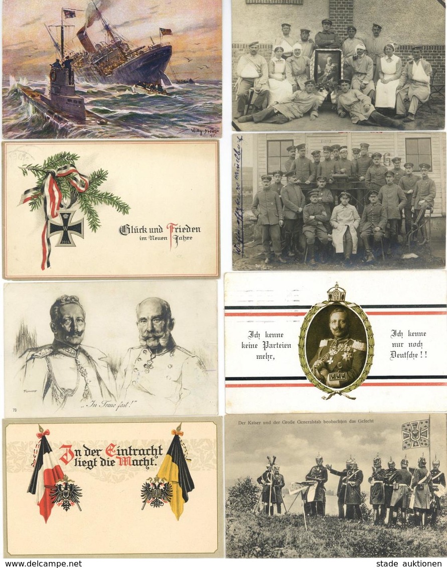 WK I Partie Mit Circa 130 Ansichtskarten Meist Im Kl. Album Schönes Lot I-II - Weltkrieg 1914-18