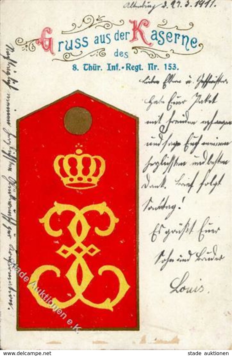 Regiment Altenburg (O7400) Nr. 153 Infant. Regt. 1911 I-II - Regimente