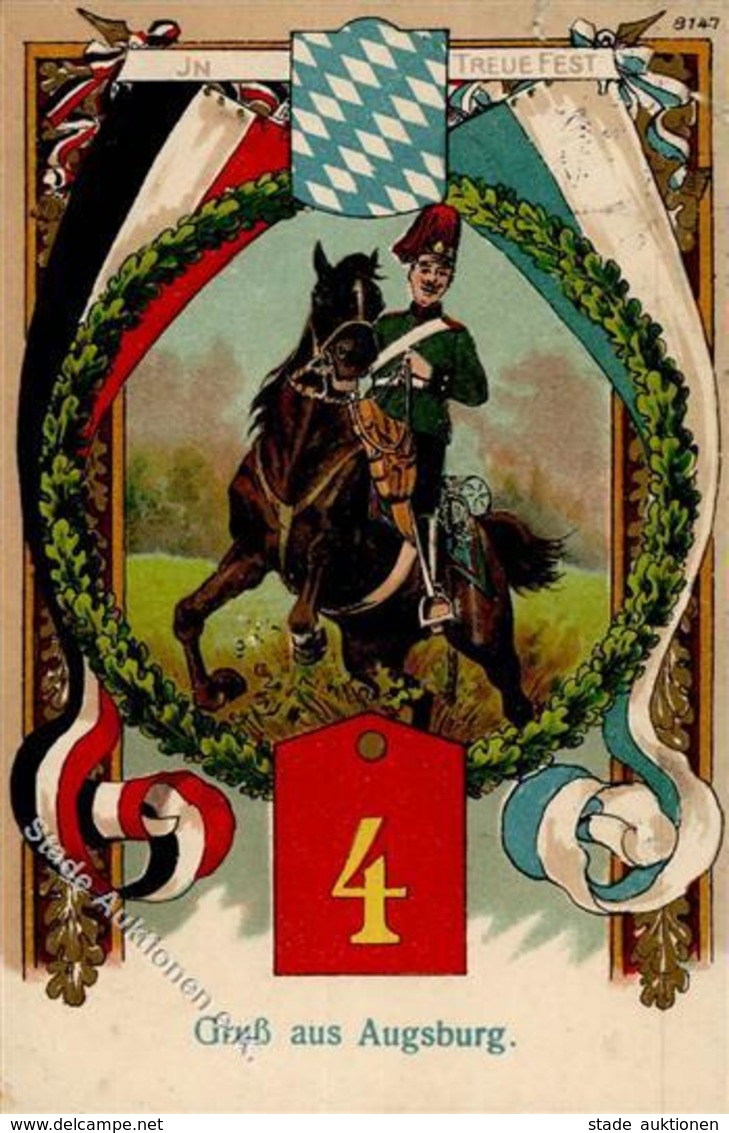 Regiment Augsburg (8900) Nr. 4 Feld-Artillerie Regt. 1914 I-II - Régiments