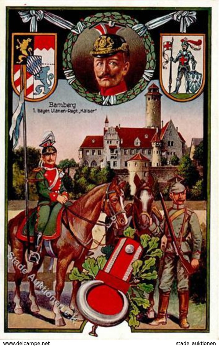 Regiment Bamberg (8600) Nr. 1 Bayer. Ulanden Regt. Kaiser I-II - Regimente