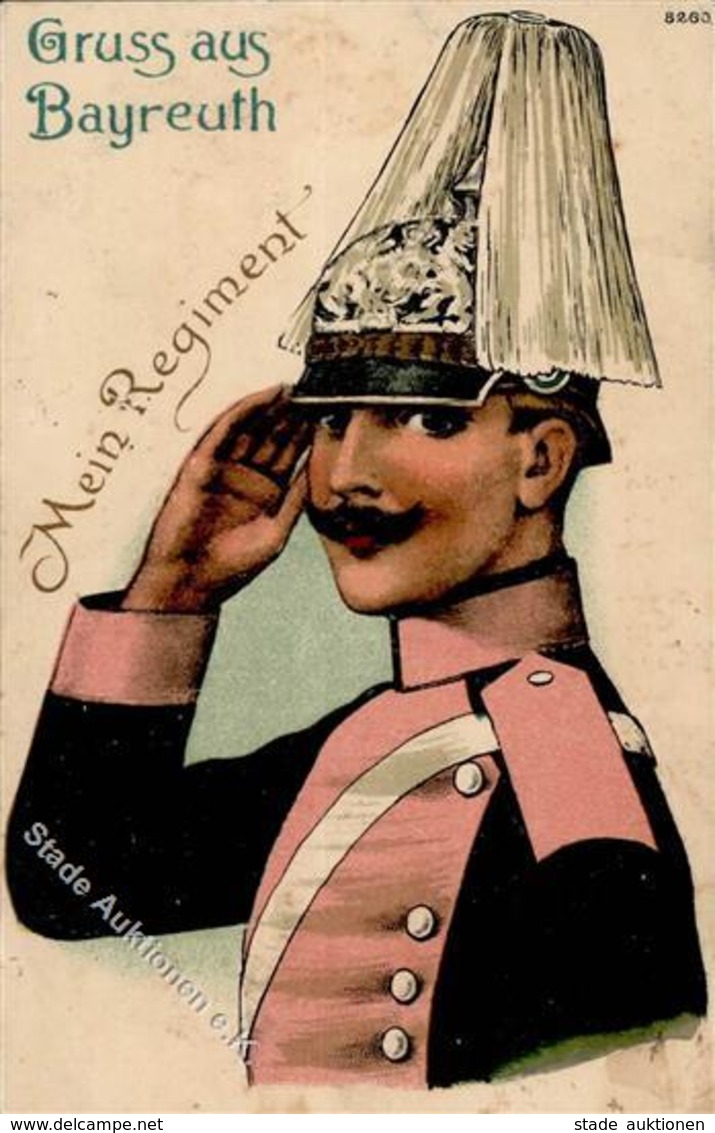 Regiment Bayreuth (8580) Nr. 44 1916 I-II (fleckig) - Régiments