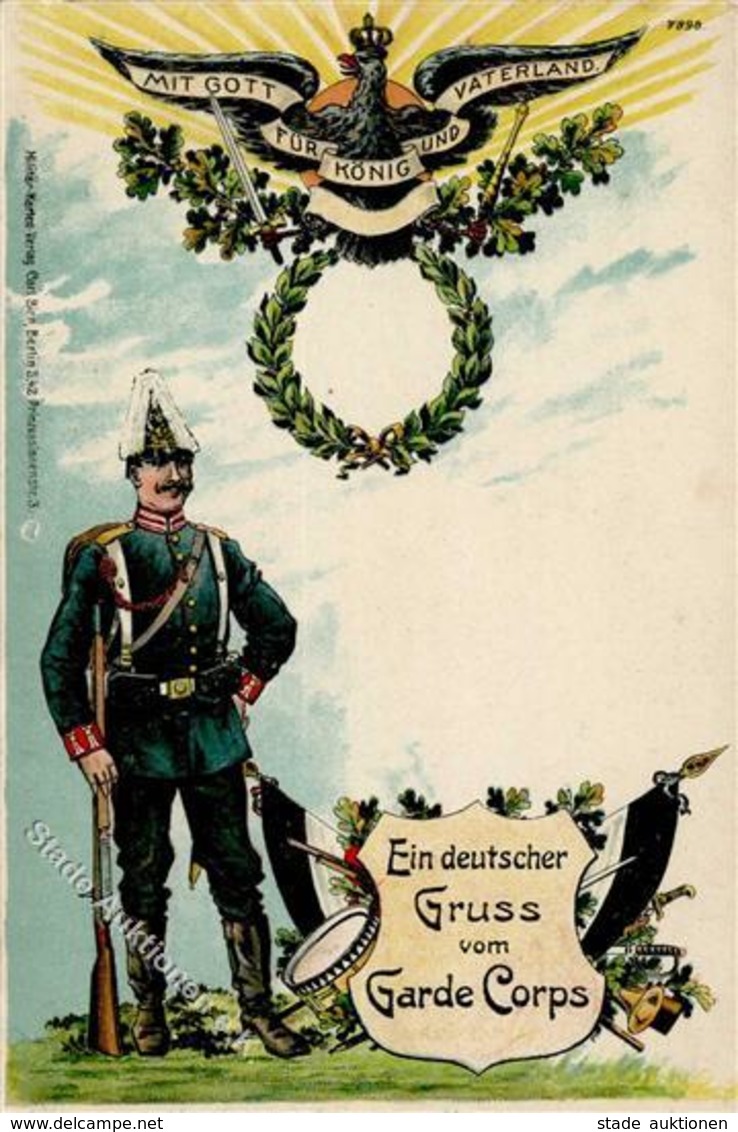 Regiment Berlin Mitte (1000) Garde Corps 1907 I-II - Regimente