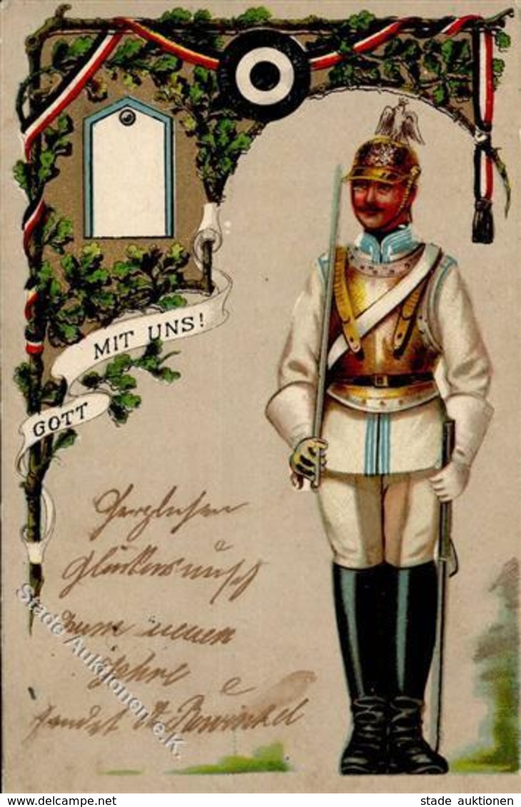 Regiment Berlin Mitte (1000) Garde Kürassier Regt. Prägedruck 1906 I-II - Regiments