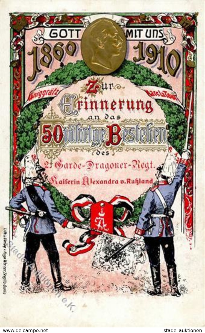 Regiment Berlin Mitte (1000) Nr. 2 Garde Dragoner Regt. Kaiserin Alexandra V. Russland I-II - Regiments