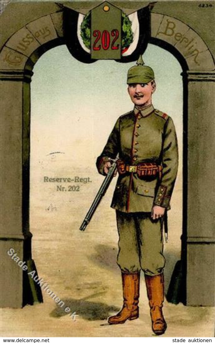 Regiment Berlin Mitte (1000) Nr. 202 Reserve Infant. Regt. 1916 I-II - Regimente