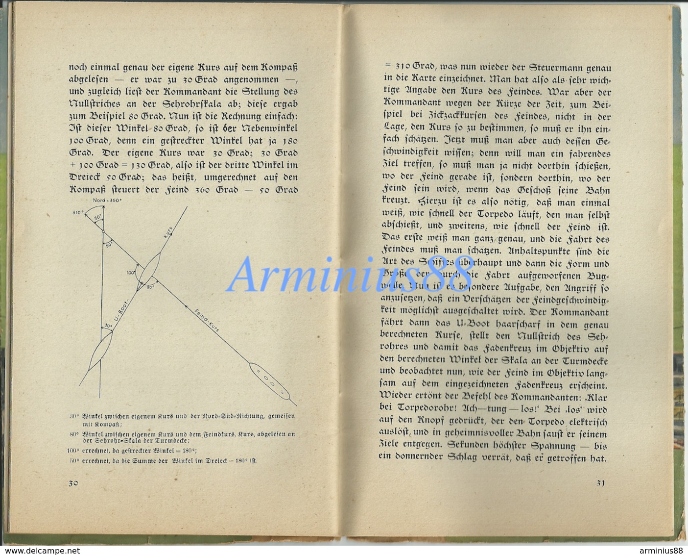 "Was jeder vom deutschen U-BOOT wissen muß" von Korvettenkapitän (Ing.) Max BARTSCH - Wilhelm Limpert Verlag, 1941