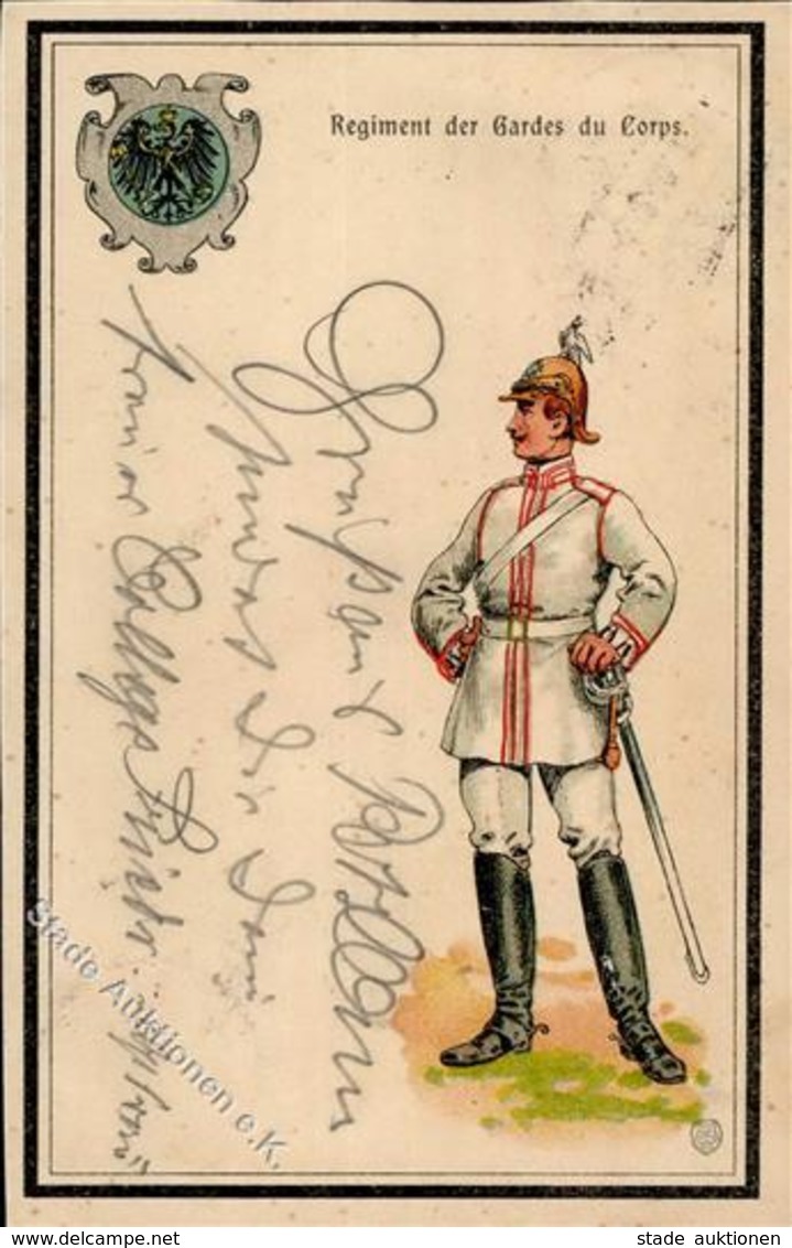 Regiment Berlin Mitte (1000) Regiment Der Gardes Du Corps 1900 I-II (fleckig) - Regimente