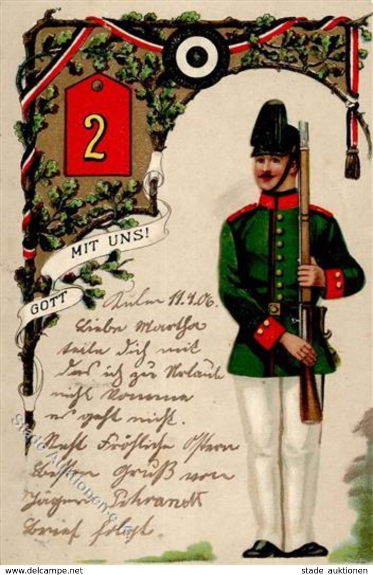 Regiment Culm (O6501) Nr. 2  Jäger Prägedruck 1906 I-II - Regimente