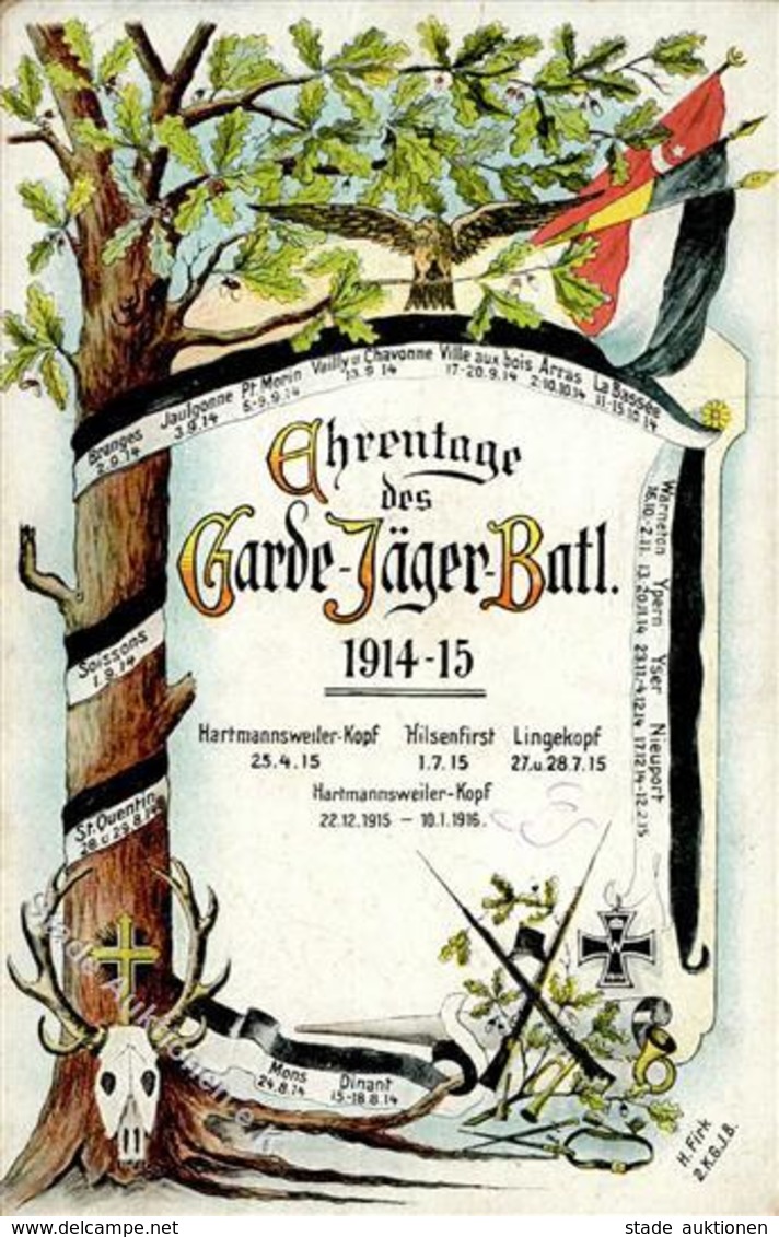 Regiment Garde Jäger Bataillon 1916 I-II - Regimientos