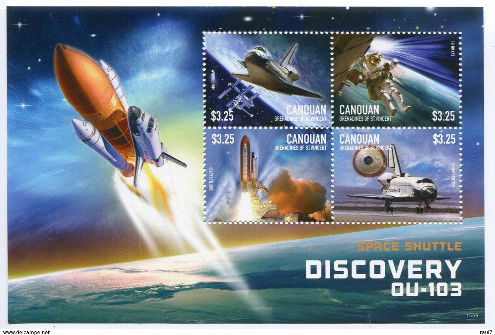 St Vincent (Canouan) 2015 - Navette Spatial Discovery, Astronautes II - BF 4 Val Neuf // Mnh - St.Vincent & Grenadines