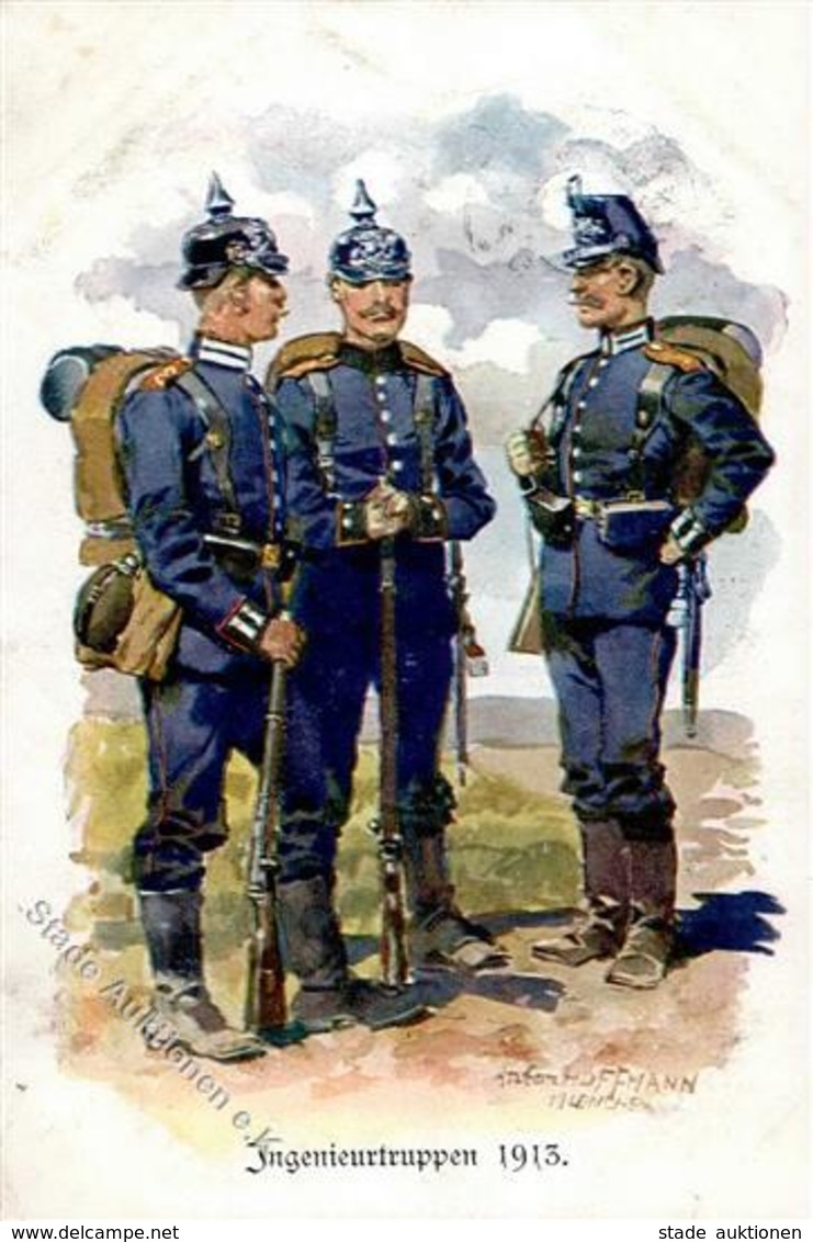 Regiment K. B. Ingenieurtruppen Sign. Hoffmann, Anton Künstlerkarte 1913 I-II - Regimente