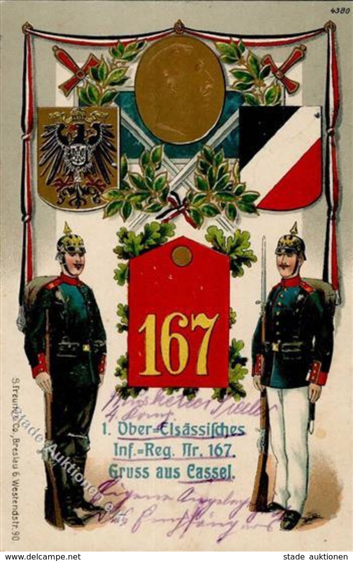 Regiment Kassel (3500) Nr. 167 Infant. Regt. 1909 I-II - Regimente